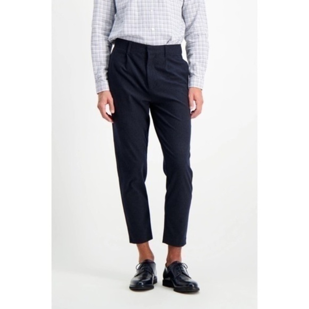 BLDWN Mens Sato Straight Leg Ankle Pants In Navy Blue Size 31 NWT